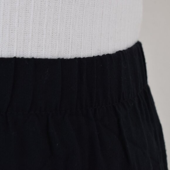 Vintage 80s Gathered Waist‎ Black Lounge Rayon Pants size 12 | 30-34 waist - Picture 6 of 10